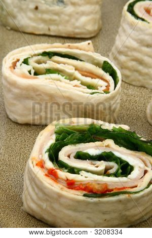 Spinat-Schinken-Wrap mit Ranch