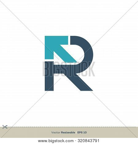 R Letter Arrow Vector Logo Template Illustration Design. Vector Eps 10.
