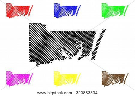 Kleberg County, Texas (counties In Texas, United States Of America,usa, U.s., Us) Map Vector Illustr