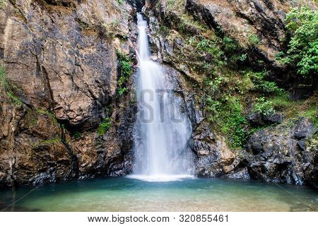 View Of Jokkradin Waterfall At Thong Pha Phum National Park, Kanchanaburi, Thailand
