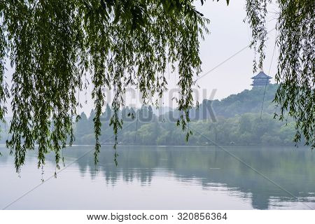 View Of Leifeng Pagoda At Xihu Lake, The West Lake Of Hangzhou City, Where Is A Freshwater Lake In H
