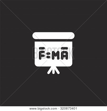 Formula Icon. Formula Icon Vector Flat Illustration For Graphic And Web Design Isolated On Black Bac