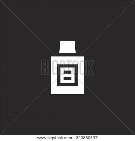 Mouthwash Icon. Mouthwash Icon Vector Flat Illustration For Graphic And Web Design Isolated On Black