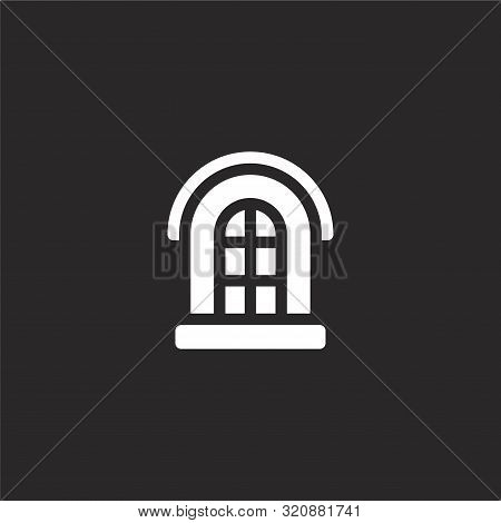 Window Icon. Window Icon Vector Flat Illustration For Graphic And Web Design Isolated On Black Backg