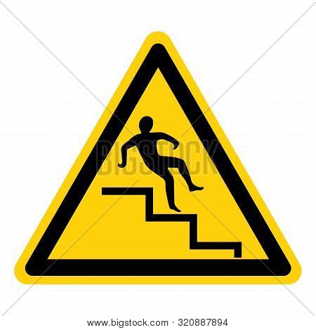 Beware Step Symbol, Vector Illustration, Isolate On White Background Label. Eps10