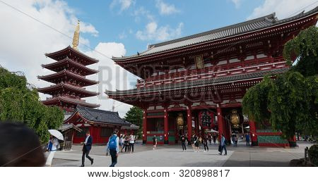 Tokyo, Japan, 24 June 2019: Sensoji in Asakusa district of Toky