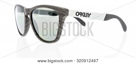 Wnneconne, Wi - 4 September 2019:  A Pair Of Oakley Polarized Sunglasses On An Isolated Background.