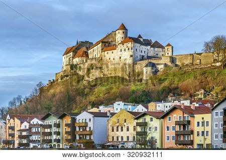 Burghausen Castle On The Hill In Burghausen, Germany