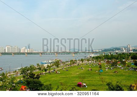Hangang River In Seoul In Summer In Korea