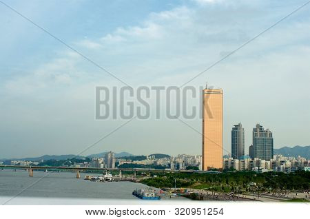 Hangang River In Seoul In Summer In Korea