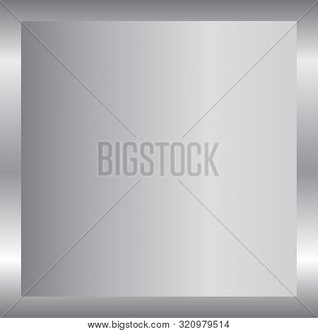 Silver Gradient Background. Silver Design Texture For Ribbon, Frame, Banner. Abstract Silver Gradien