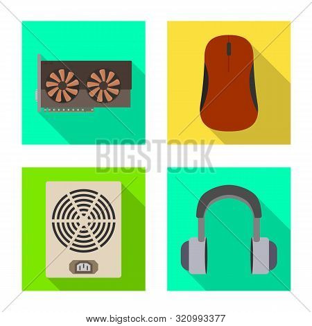 Vector Design Of Accessories And Device Icon. Set Of Accessories And Electronics Stock Vector Illust