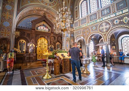 Foros. Crimea - June 9. 2019. Interior Of Church Of The Resurrection