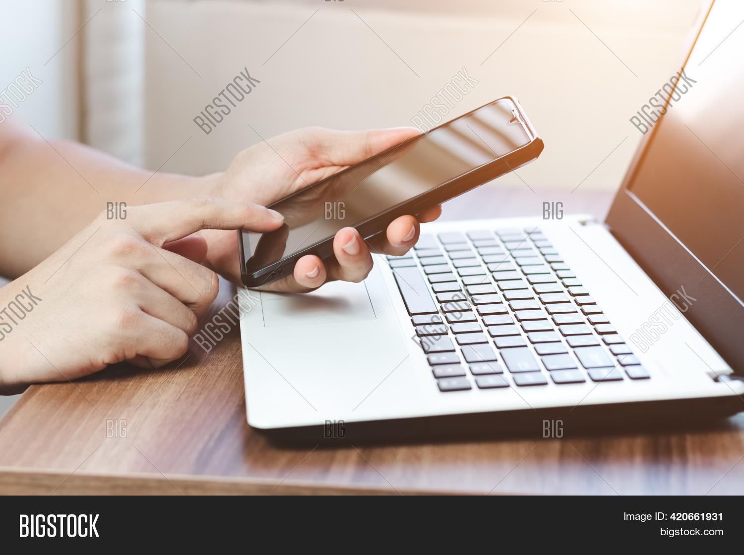 Work Using Mobile Image & Photo (Free Trial) | Bigstock