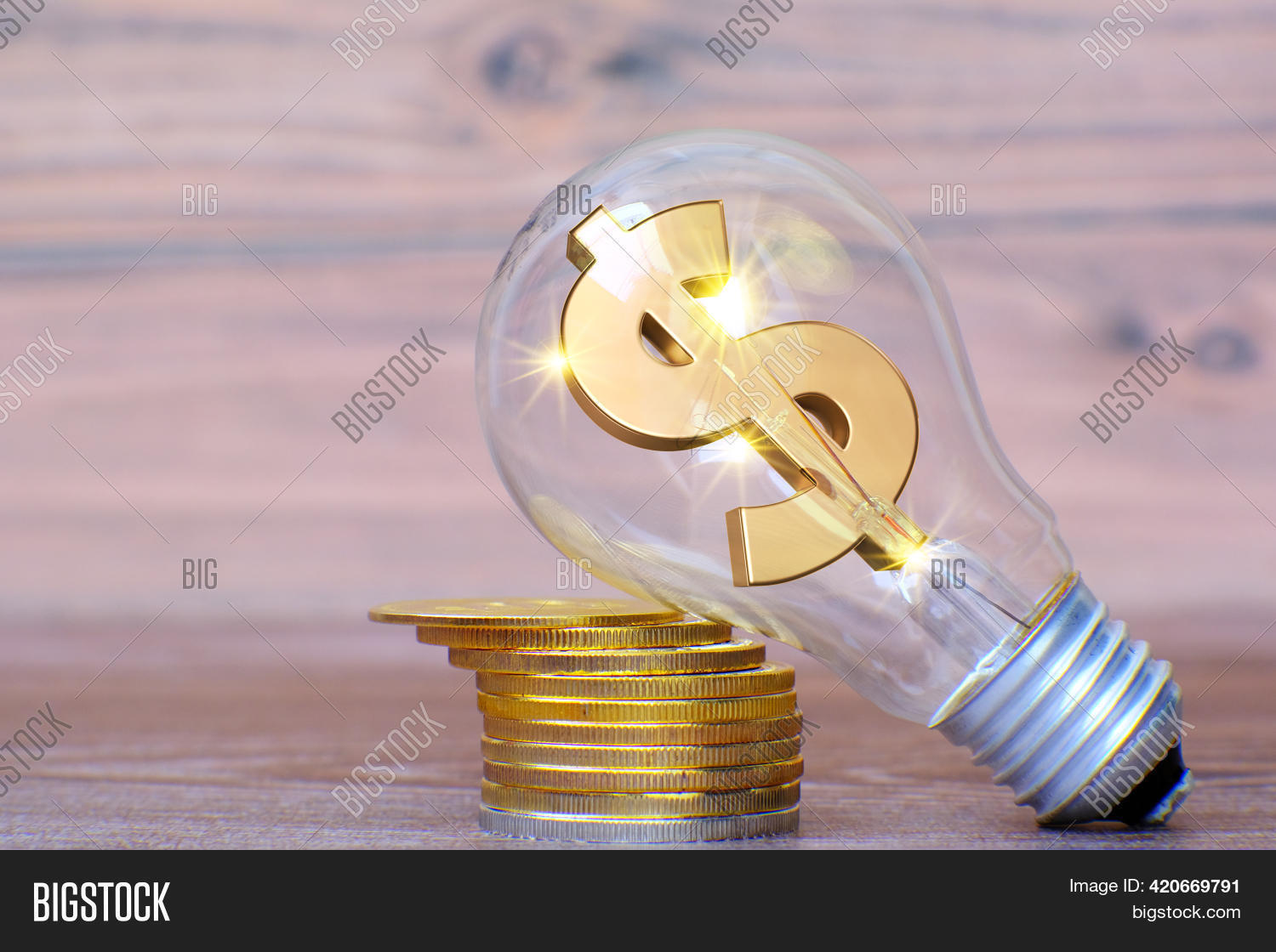 Light Bulb Money On Image & Photo (Free Trial) Bigstock