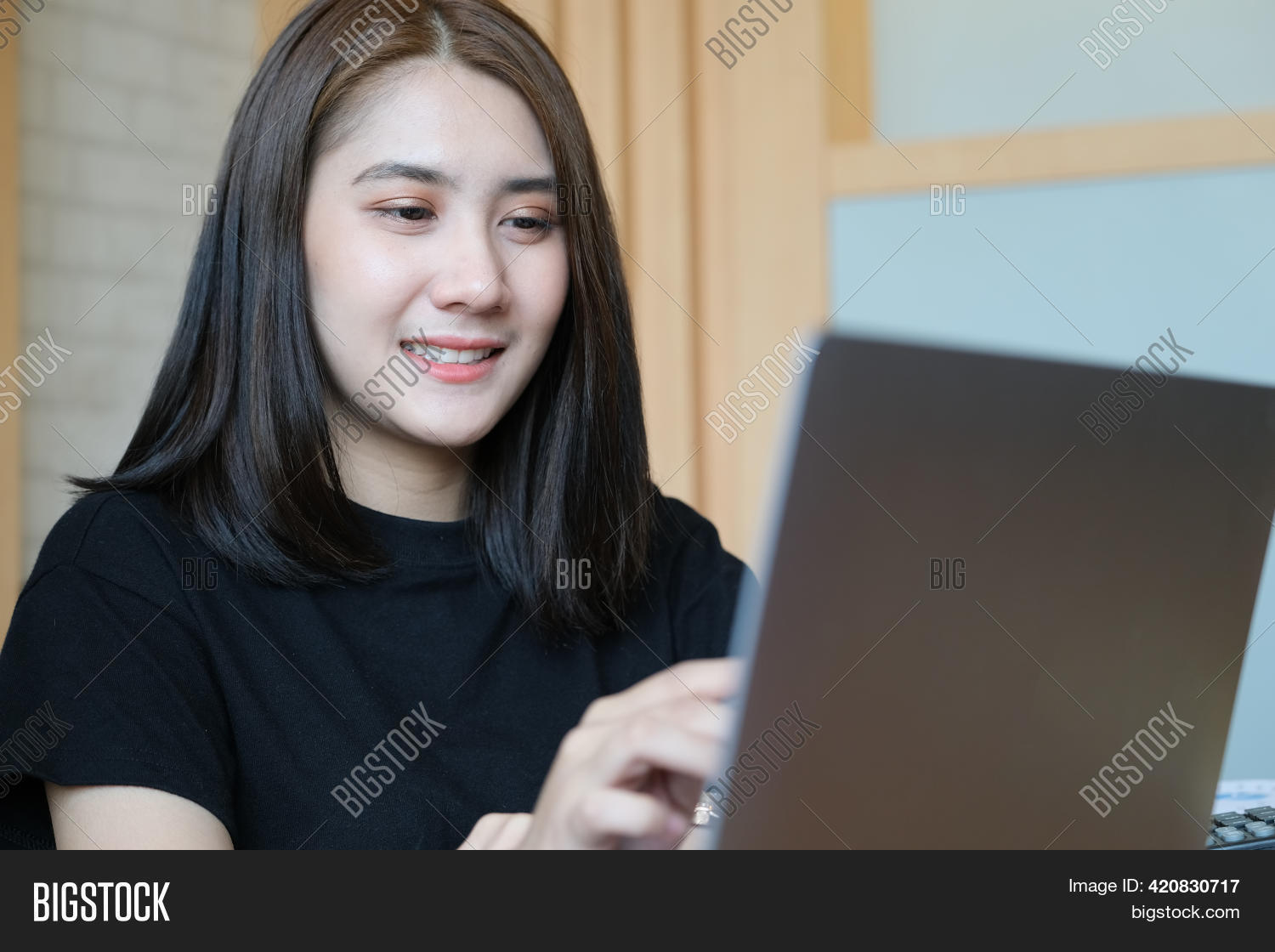 Woman Using Computer And Digital Technology Digital Technology Image & Photo (Free Trial) | Bigstock