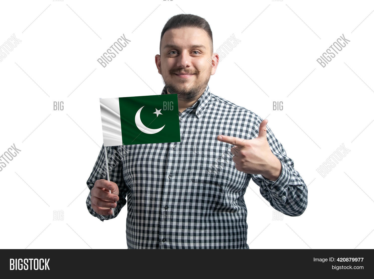 White Guy Holding Flag Image & Photo (Free Trial) Bigstock