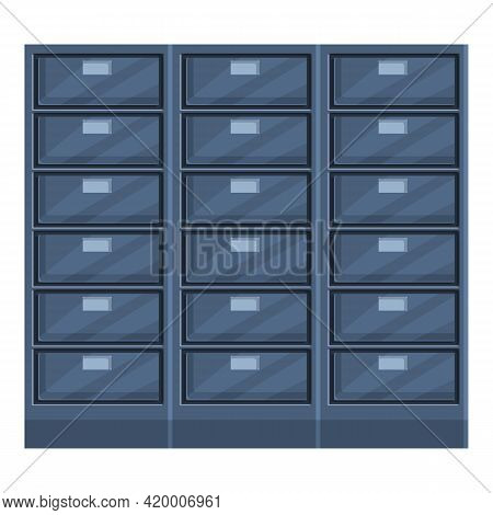 Deposit Room Box Icon. Cartoon Of Deposit Room Box Vector Icon For Web Design Isolated On White Back