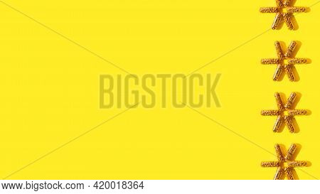Homeopathic Pills, Capsules With Bee Pollen On A Bright Yellow Background. Natural Remedy For Colds