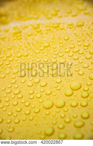 Hydrophobic Effect On Car Varnish After Using Ceramic Coating.