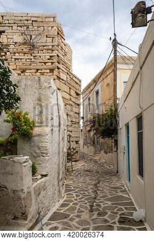The Frankish Castle Of Paros Located In Old Town Of Parikia . Cyclades, Greece