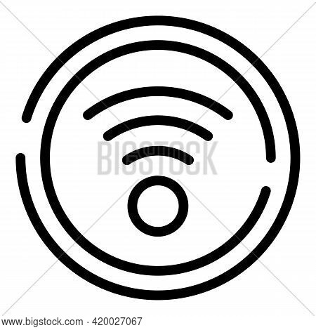 Accessible Wifi Point Icon. Outline Accessible Wifi Point Vector Icon For Web Design Isolated On Whi