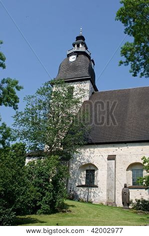 Château et église à été Turku, Finlande