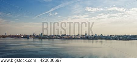 Panorama Of Kazan, The Main Sights. Kazan Kremlin, The Palace Of Farmers, The River Kazanka