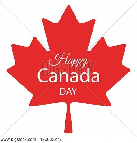 Vector Canada Day Greeting Card With Maple Leaf