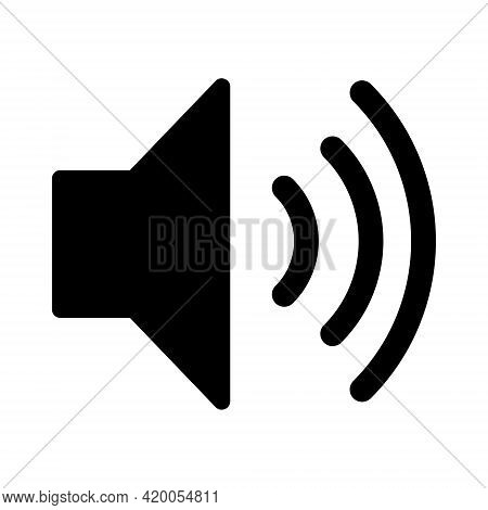 Volume Max Icon. Speaker Icon On White Background. Design For Apps And Websites