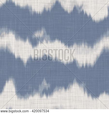 Seamless French Farmhouse Stripe Woven Linen Texture. Two Tone Neutral Shabby Chic Pattern Backgroun