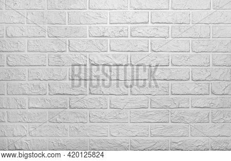 Brick Wall. White Brick Wall Background. Brick. Pattern Of White Tiles