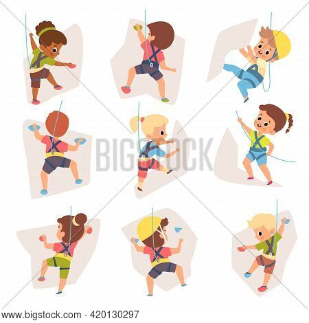 Kids Climbing. Happy Vector &amp; Photo (Free Trial) | Bigstock