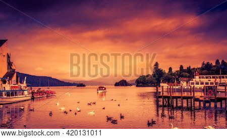 Lake Windermere Sunset As Seen From Bowness-on-windermere