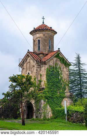 Ancient Martvili Monastery In Georgia, Orthodox Church. Travel
