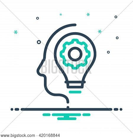 Mix Icon For Skills Development Organization Idea Motivation Concept Dexterity Intelligence