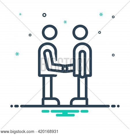 Mix Icon For Partner Fellow Companion Friend Buddy Dost Handshake