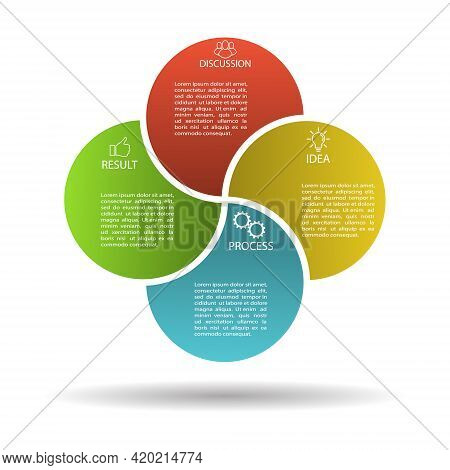 Infographic Template With Visual Icons. 4 Stages Of Business, Training, Marketing Or Financial Succe
