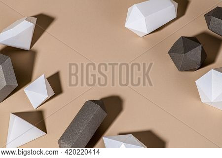 3D diamond shaped paper craft background design