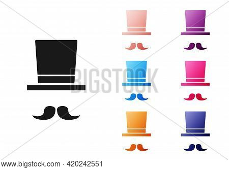 Black Magician Icon Isolated On White Background. Set Icons Colorful. Vector