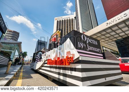 KUALA LUMPUR, MALAYSIA - JANUARY 18, 2020: atmosphere on Sephora grand opening day at Fahrenheit 88 shopping mall in Kuala Lumpur.