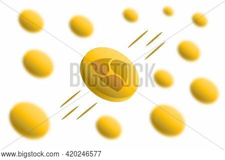 Nem Xem Coin Cryptocurrency Background With Gaussian Blur Effect