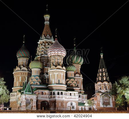 Noite St. Basil Cathedral