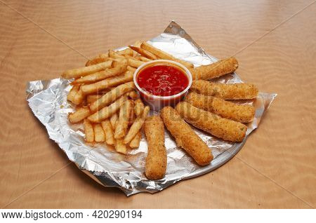 American Cuisine Dish Known A Mozzarella Sticks