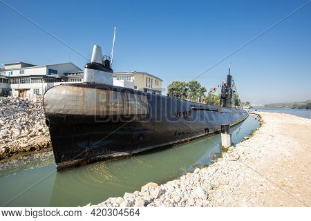 An Abandoned, Rusty Old Soviet Union Submarine In Bulgaria