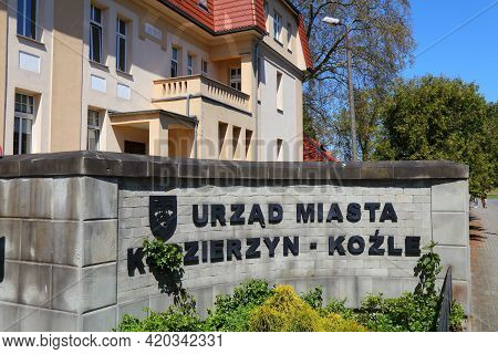 Kedzierzyn-kozle, Poland - May 11, 2021: City Hall (polish: Urzad Miasta) In Kedzierzyn-kozle, Polan