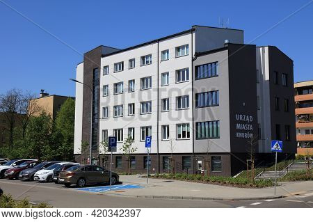 Knurow, Poland - May 11, 2021: Town Hall (polish: Urzad Miasta) Of Knurow, Poland. Knurow Is An Impo