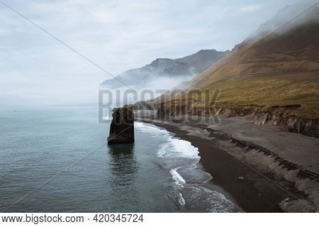 View of Arnarstapi on the south coast of the SnÃ¦fellsnes Peninsula, Iceland
