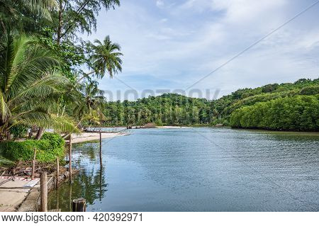 Klong Chao River On Koh Kood Island At Trat Thailand.koh Kood, Also Known As Ko Kut, Is An Island In