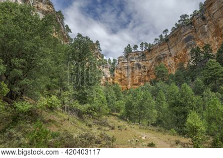 Views Of The Socarrado Valley, In The Serrania De Cuenca Natural Park, Spain